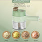 Handheld Vegetable Cutter Set Kitchen Multifunctional Garlic Chopper Meat Grinder Food Masher Slicer with USB Charging