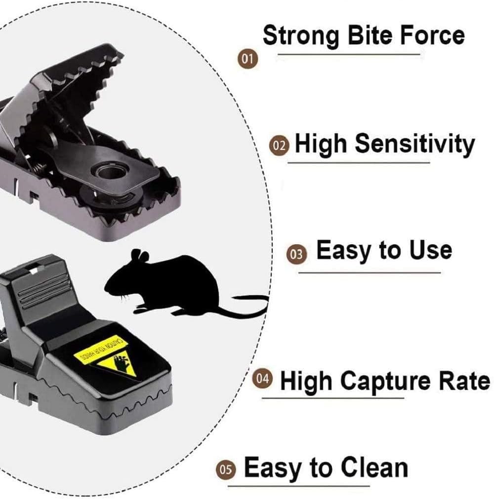 Heavy-Duty Black Mouse Trap 🐭💥 | Pack of 2