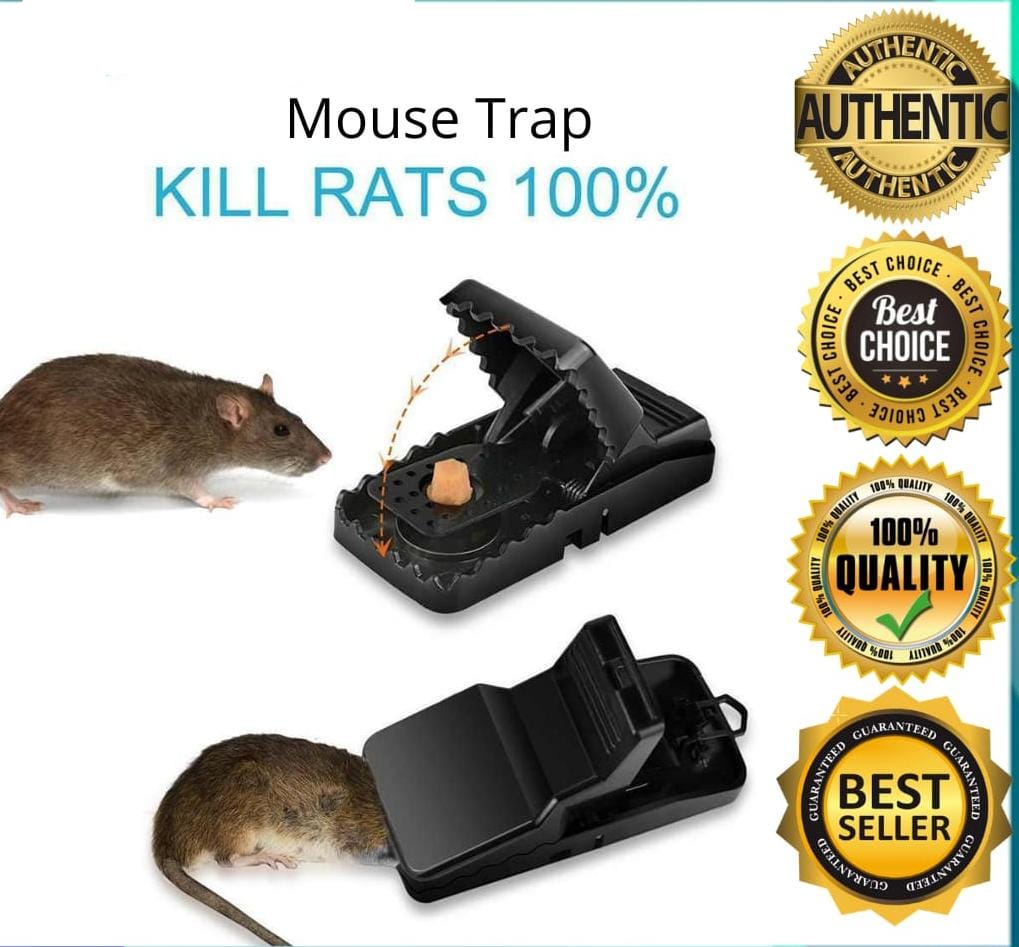 Heavy-Duty Black Mouse Trap 🐭💥 | Pack of 2