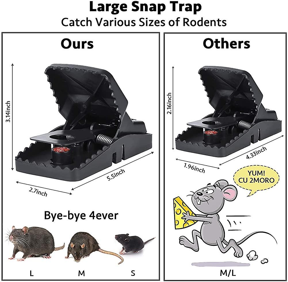 Heavy-Duty Black Mouse Trap 🐭💥 | Pack of 2