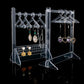 EARRING STAND ORGANIZER ACRYLIC WITH 8 MINI HANGERS